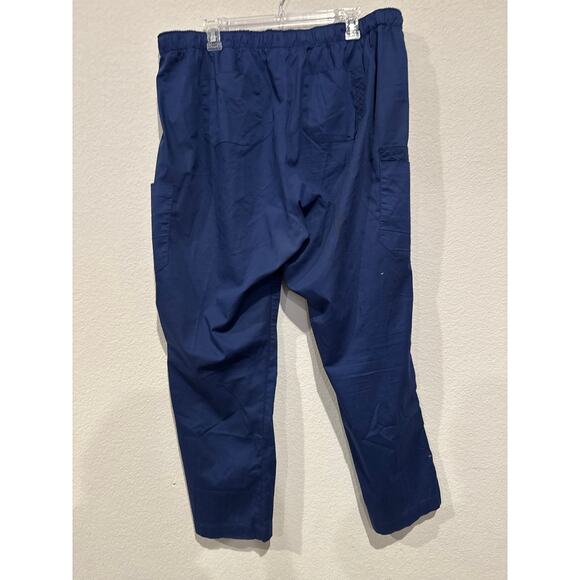 Vera Bradley Women's Size Petite 2XL Drawstring Scrub Pants Navy Blue - Picture 2 of 5